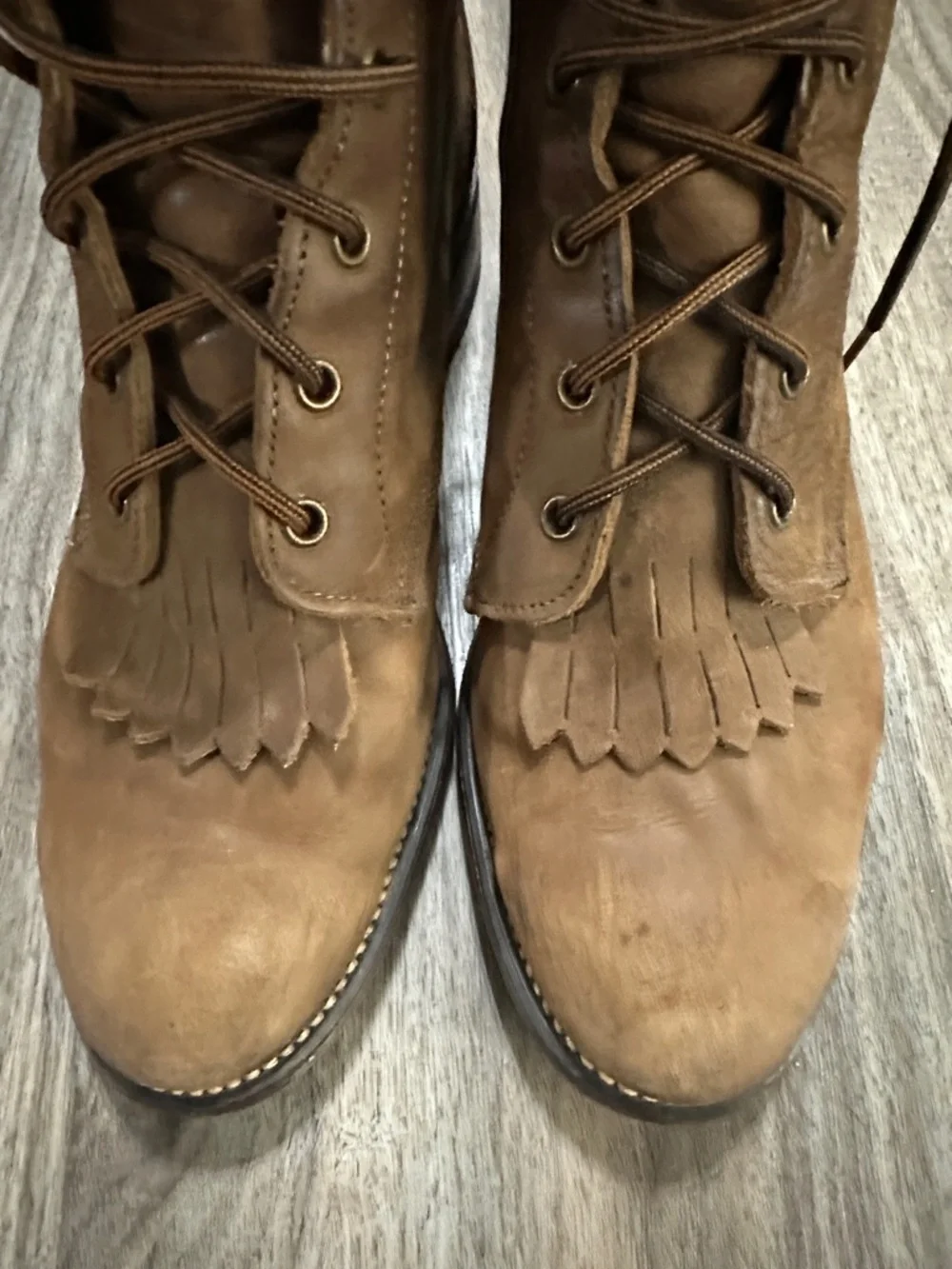 Laredo Brown Lace-Up Leather Work Boots